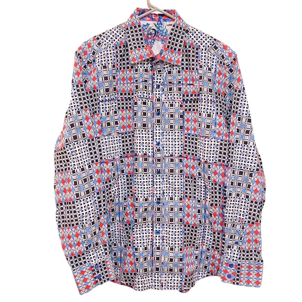 Robert Graham Patchwork Button Down Shirt - image 1